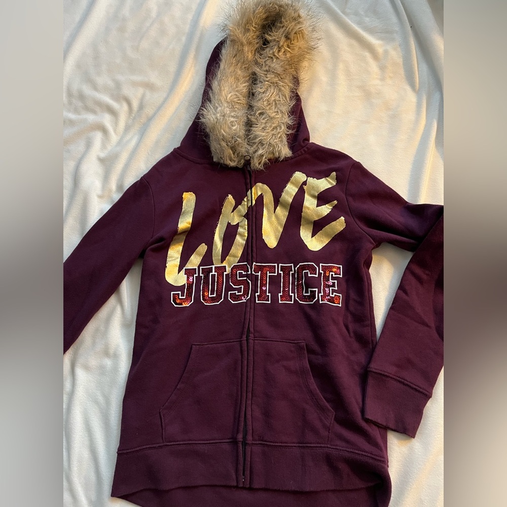 Justice fur hoodie